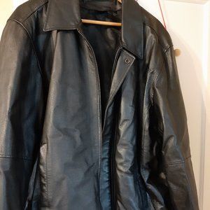 Men's XL leather bomber jacket